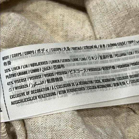 Abercrombie & Fitch Linen Blend Cream Long Sleeve Shirt Dress (Belt Missing) XS - Picture 8 of 12